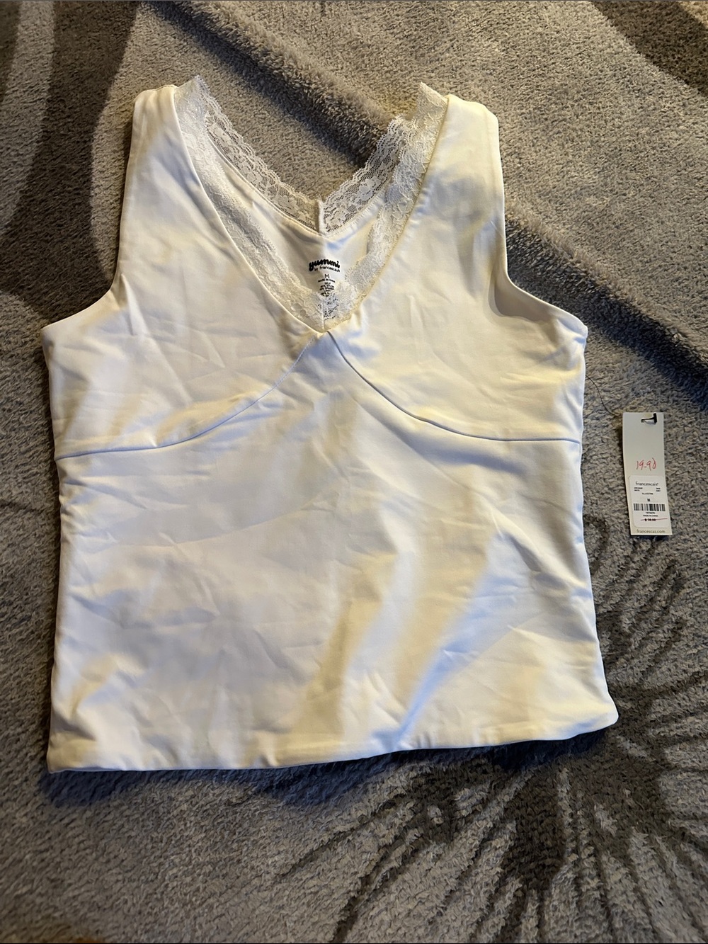 Francesca's  Lace Trim V-Neck Cami